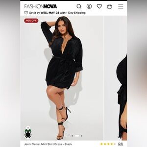 Jenni Black Velvet Wrap Dress